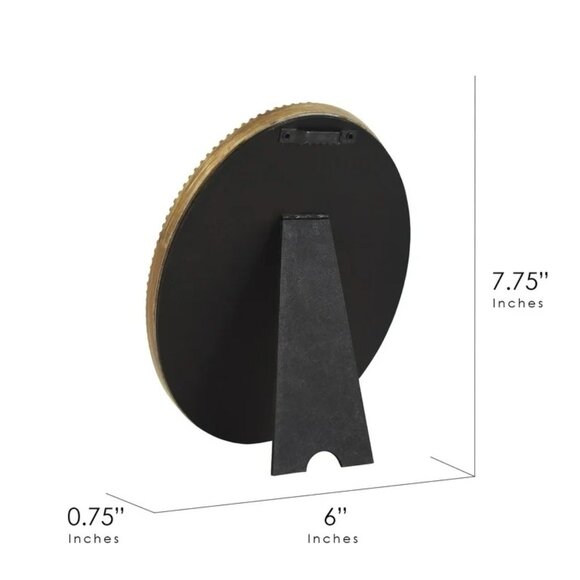 Home Decor Collection Black Wall Art, White Rose with Gold Beaded Frame 6x8 - Picture 4 of 8